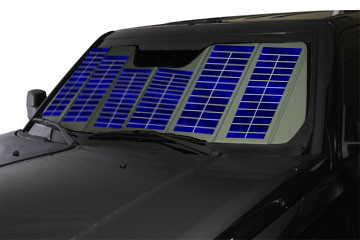 Charge your car or phone in case of emergency or while parked at work with the Windshield Solar Charger! | Quirky